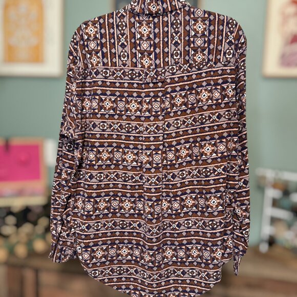 Pendleton Vintage Lobo Button up shirt Size M Aztec Western Southwestern - Picture 5 of 8